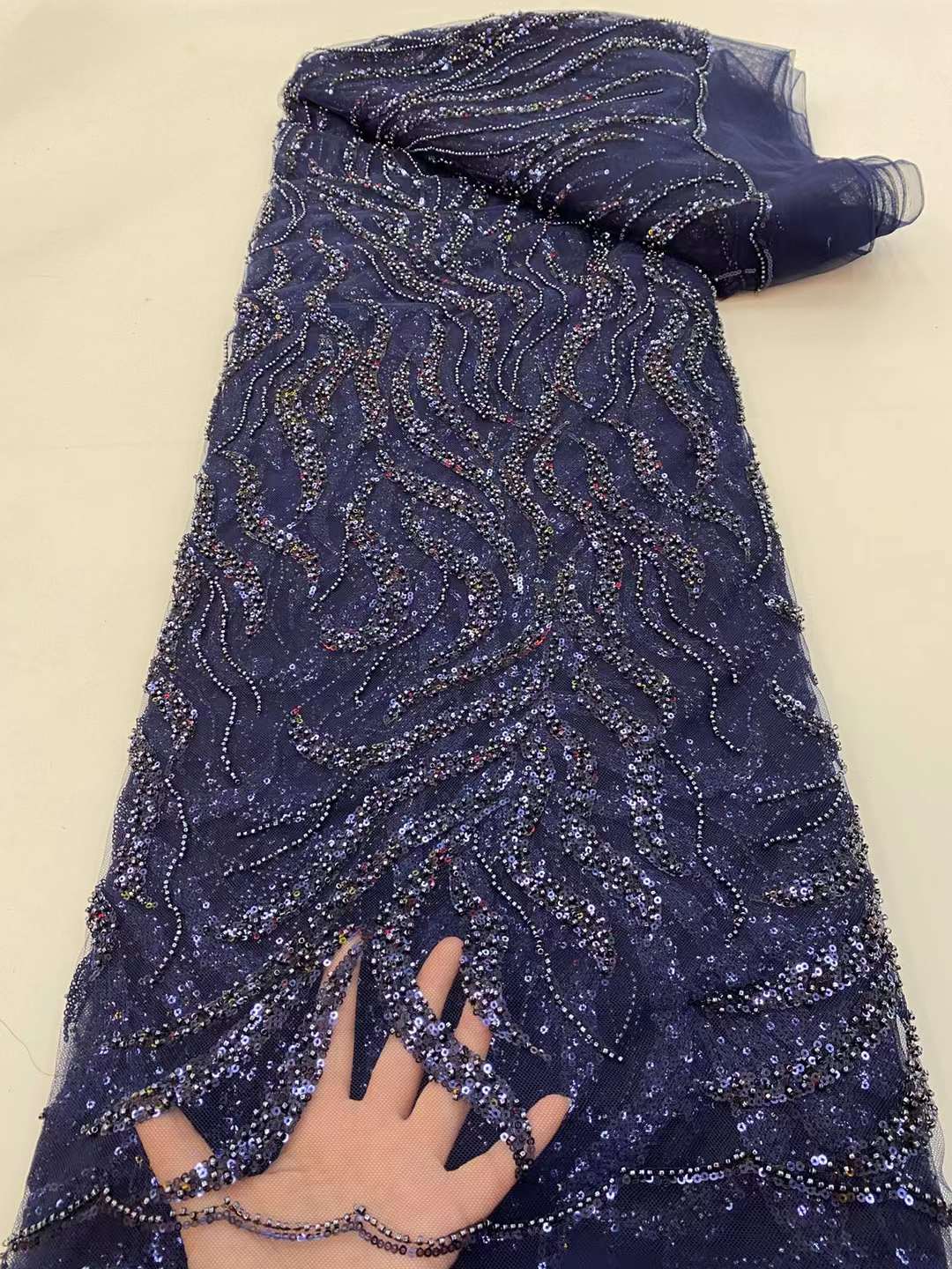 アフリカングリッタレース生地,5ヤード,フランスのナイジェリアの縞模様の生地,縫製ドレス,結婚式のパーティー用のレース生地,2023