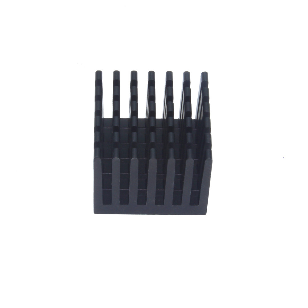 20 Buah Hitam Aluminium Penghilang Panas 25X25X20Mm Pendingin Pendingin untuk Chip Elektronik IC MOS Raspberry Pi dengan Pita Konduktif Termal