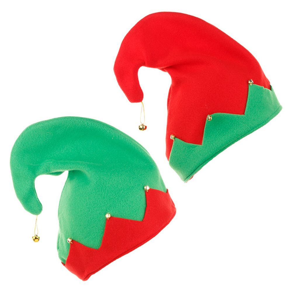 Gorros de muñeco de nieve, gorro de payaso, bola de felpa de retales rojo y verde, gorros coreanos de invierno con campana de Metal, sombreros de terciopelo, sombreros de Navidad para mujer