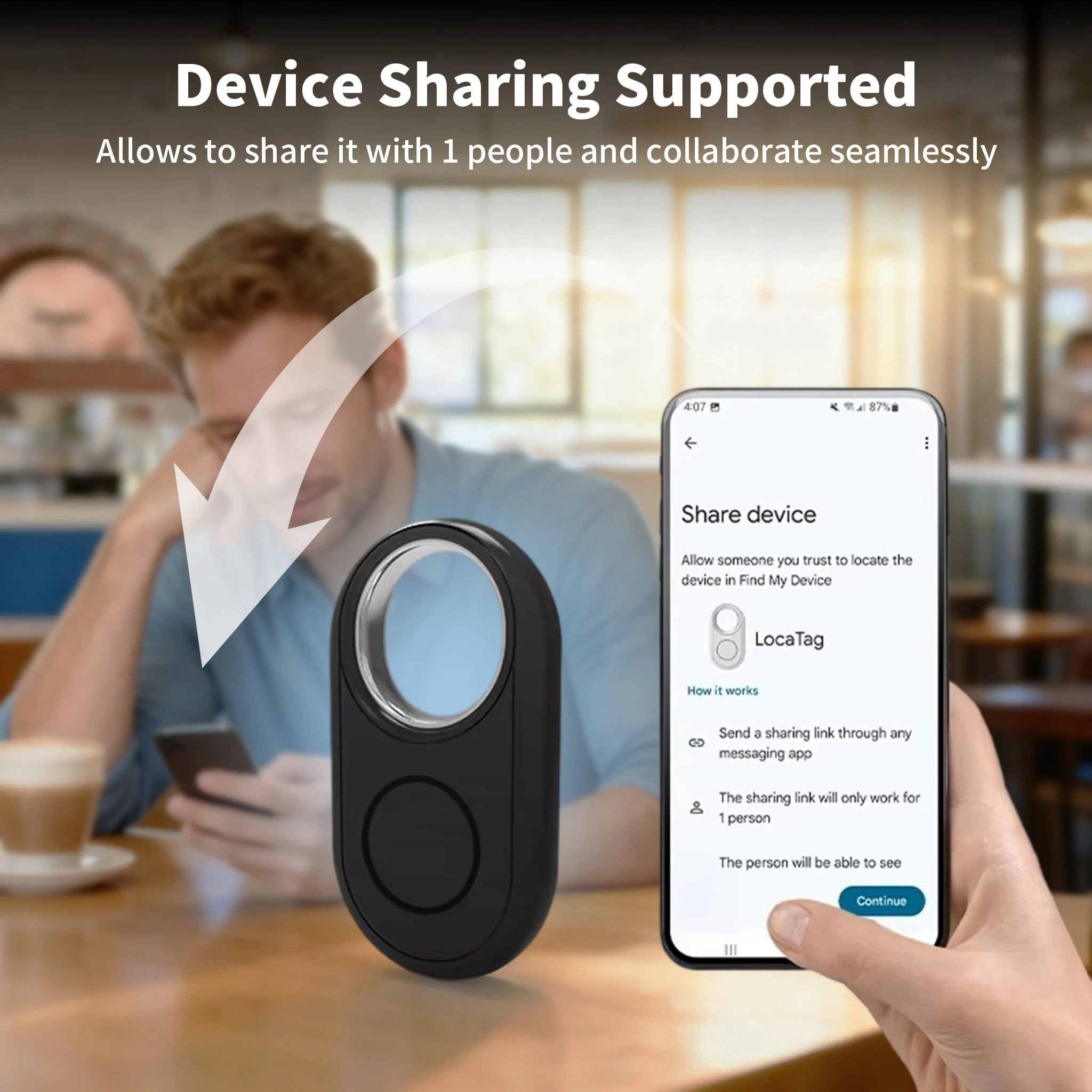 RSH GPS-Tracker für Samsung Android Tracker. Funktioniert mit Google's Find Hub App Locator Finder Bag Key Global Anti-Lost Smart Tag