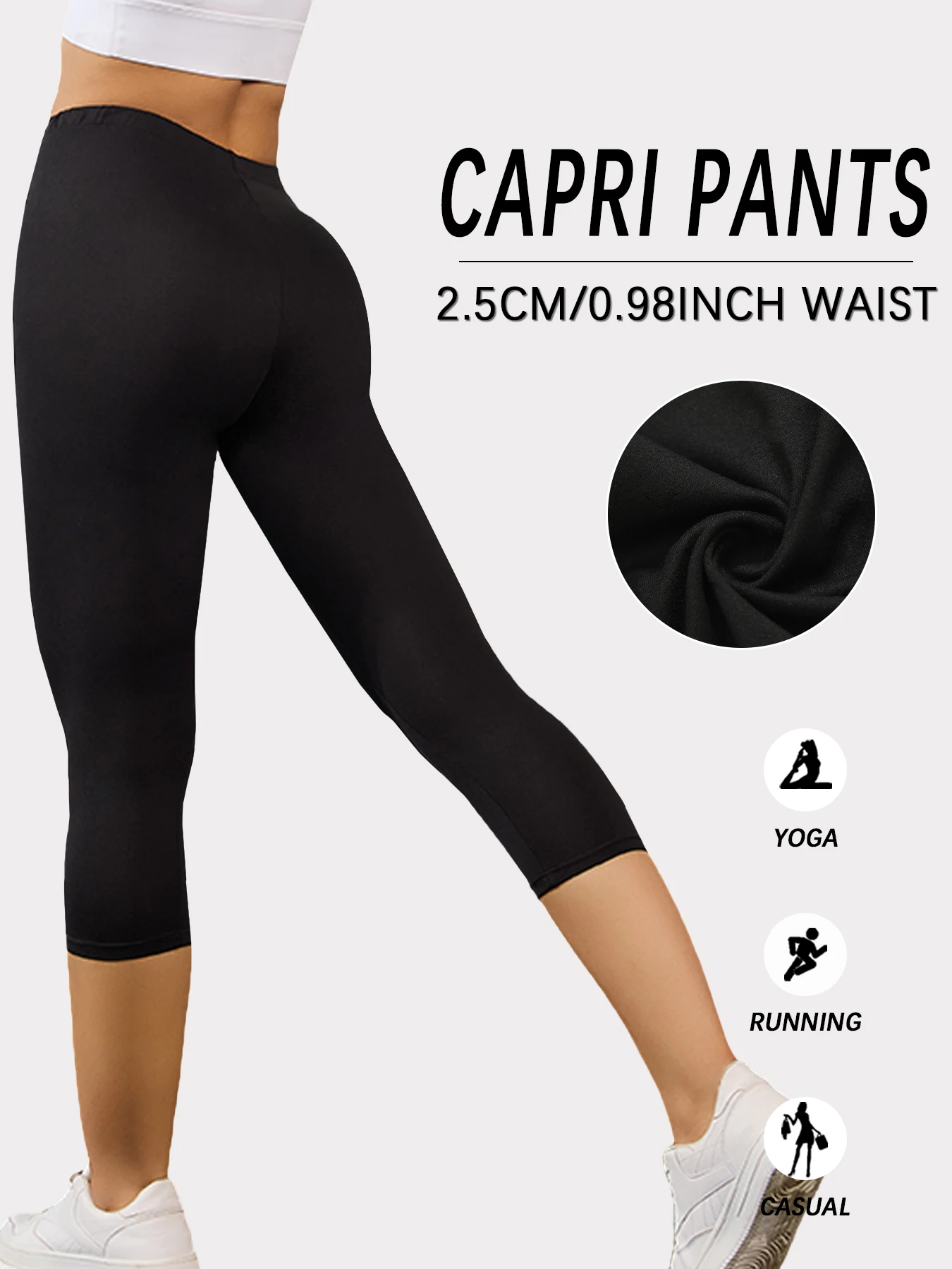 Pantalones Capri súper suaves para mujer, pantalones transpirables de alta elasticidad, No transparente, entrenamiento, correr, Yoga, pantalones atléticos, mallas de gimnasio