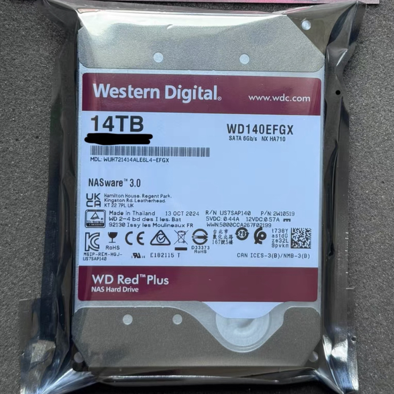 WD 14 ТБ WD140EFGX NAS красный диск 7200 256 м корпоративный механический жесткий диск кэш SATA, 3,5 дюйма CMR