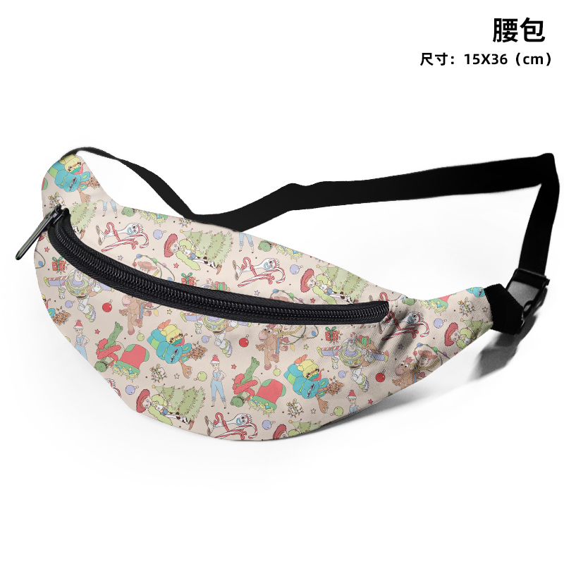 Нагрудная сумка с рисунком из мультфильма, на плечо