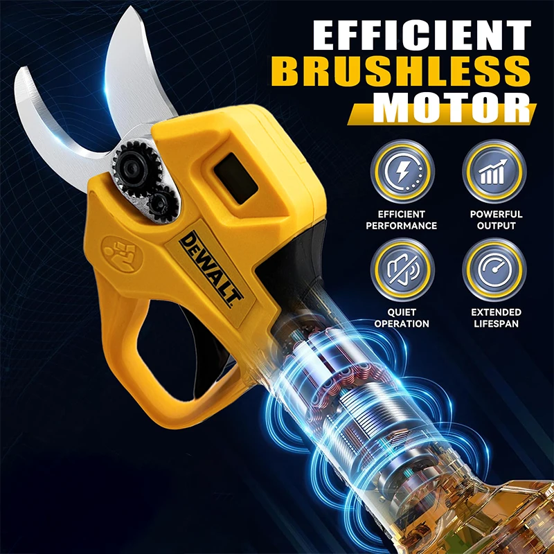 DEWALT 20V Brushless Electric Scissors Cordless Pruning Shears Multifunctional Fruit Tree Branche Cutter Garden Tool
