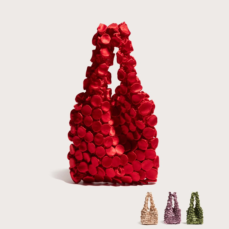 Маленькая большая сумка с рюшами и пузырьками, телескопическая волшебная сумка для покупок, складные портативные сумки на плечо, повседневные элегантные сумки большой вместительности