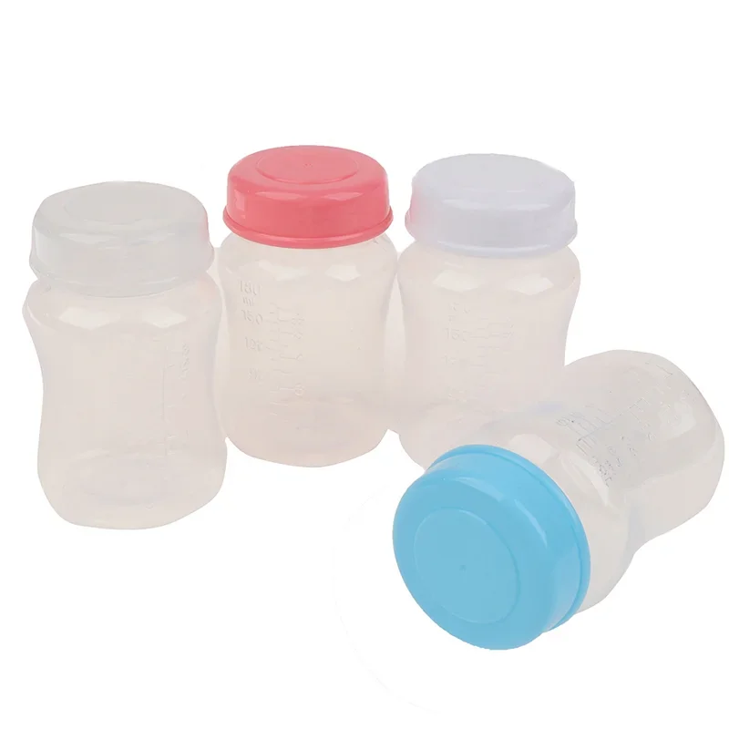 180ml ขวดเก็บน้ํานมคอกว้างทารกแรกเกิดตู้แช่แข็งอาหารสดถ้วยขวดเก็บน้ํานม