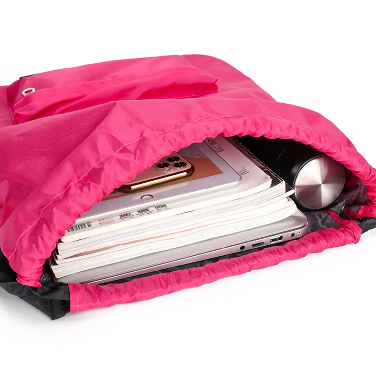 ผู้หญิงกลางแจ้ง Oxford ผ้า Drawstring กระเป๋าไนลอนน้ําหนักเบากีฬากระเป๋าเป้สะพายหลังขนาดใหญ่ความจุกระเป๋าเดินป่าอเนกประสงค์