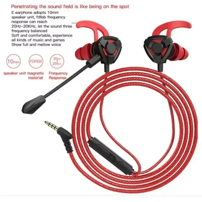 Auriculares para jugadores, auriculares con cable, auriculares para juegos con micrófono para Pubg PS4 CSGO, casco para teléfono, portátil, tableta, juego Universal