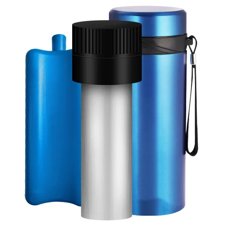 Taza refrigerada de insulina LCD, frasco enfriador portátil para exteriores, Mini refrigerador de vacío para medicina y bebidas, refrigerador para medicamentos
