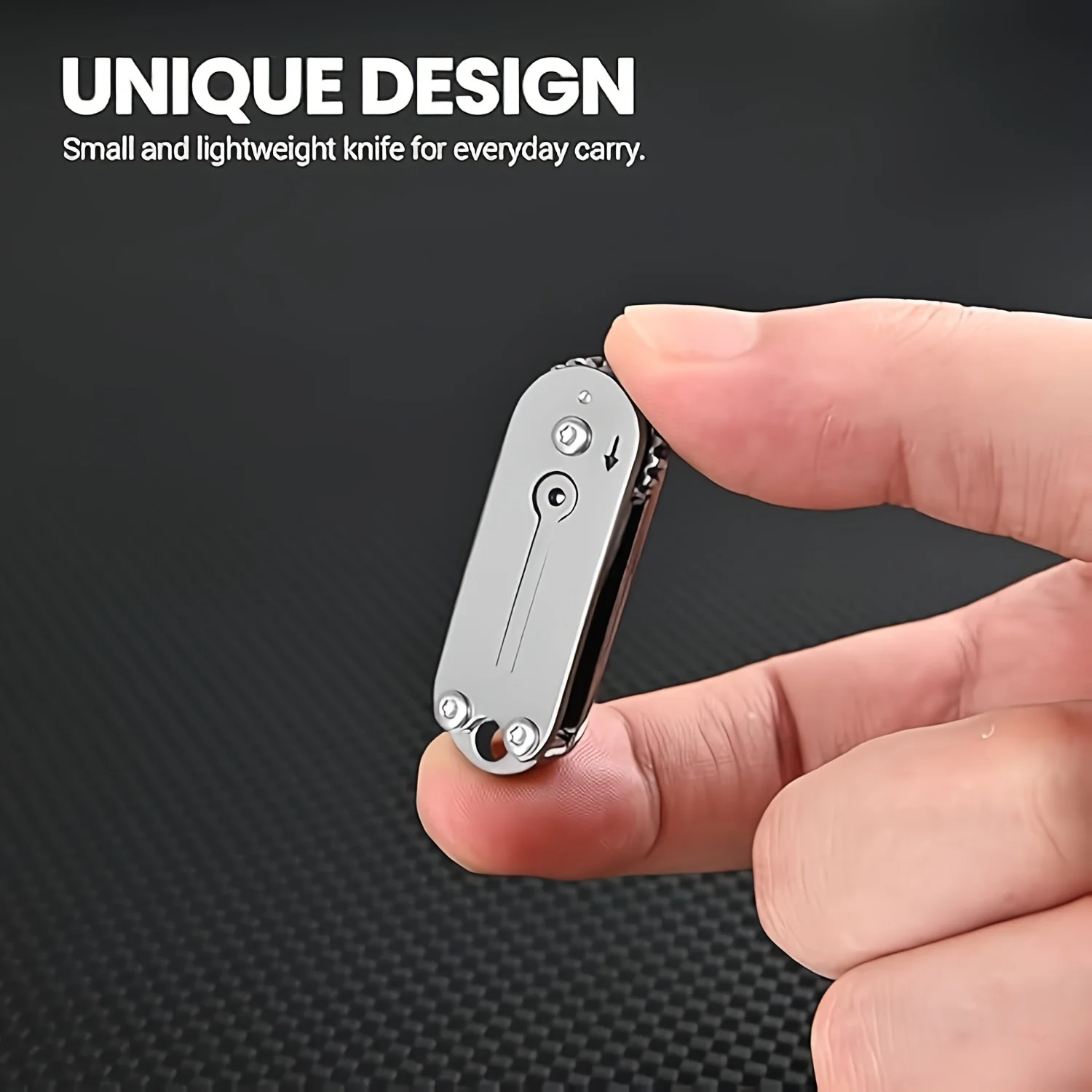 Coltello tascabile piccolo da uomo, mini coltello pieghevole a scatola, coltello EDC fresco dal design unico, piccole coltelli per il trasporto di un giorno