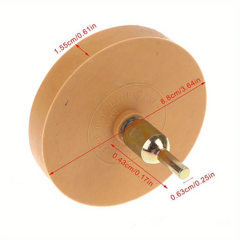 Dissolvant de décalcomanie, roue de gomme, élimine les bandes de vinyle à rayures, autocollant adhésif, perceuse, outil de suppression de gomme en caoutchouc