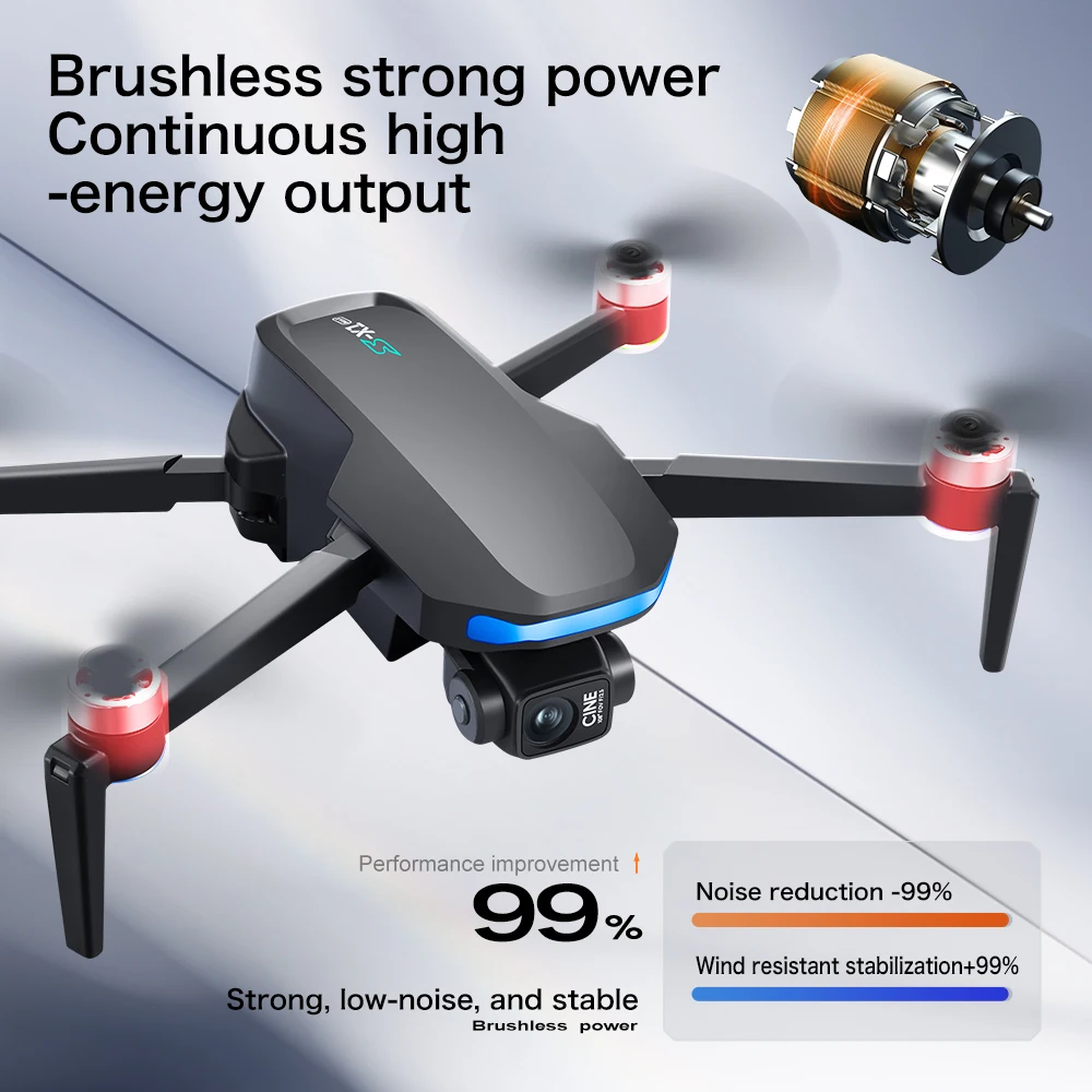 S-X1 novo 5g gps 8k hd eis câmeras drone com telas 3 eixos anti-shake cardan 8k aéreo sem escova drones rc quadcopters mini uav