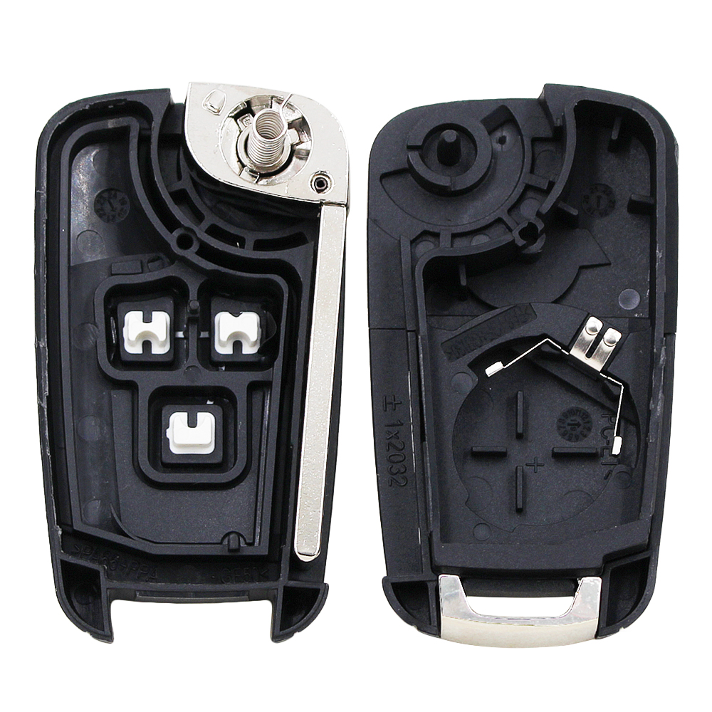 10pcs/Lot 3 Button Flip Folding Key Shell Case Fob for Chevrolet Aveo Cruze Uncut Blade