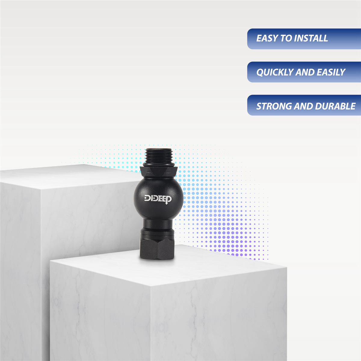 Ackor dideep global universal adaptador de mangueira giratória de 360 graus para 2nd estágio regulador de mergulho conector acessórios de mergulho