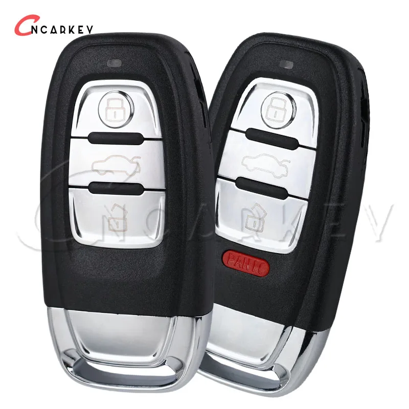 3 4 botones para Audi A4l A3 A4 A5 A6 A8 Quattro Q5 Q7 A6 A8 carcasa para llave remota Fob reemplazo remoto carcasa para llave de coche inteligente