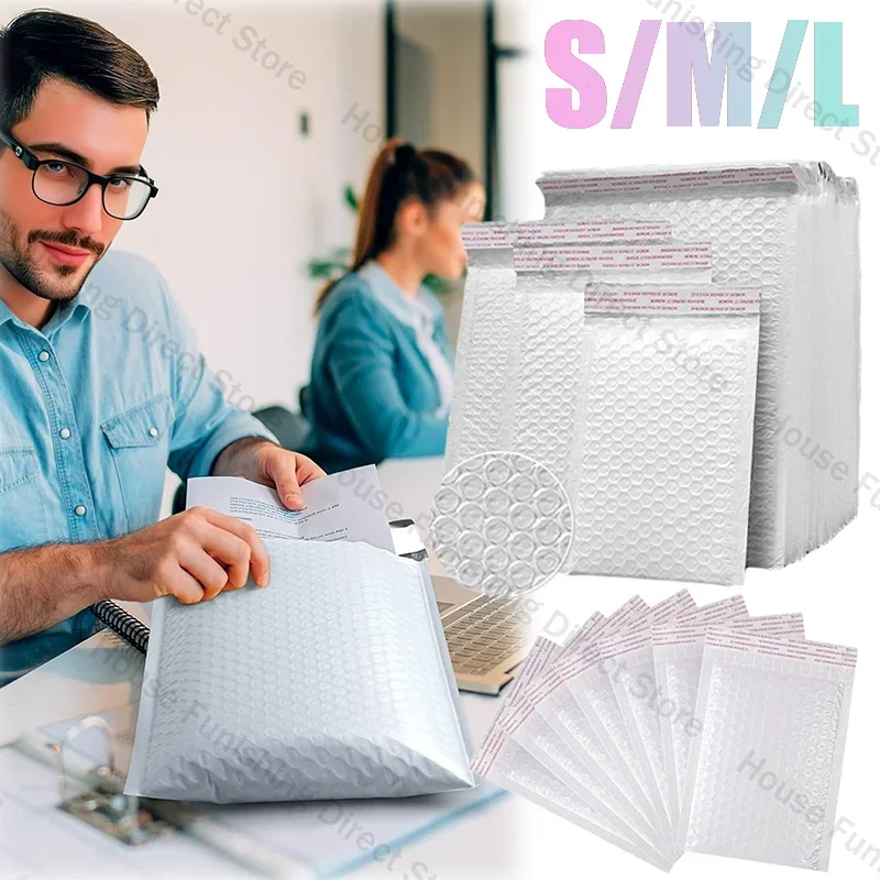 10-100PC Kraft Bubble Enveloppen Schuim Verzendzakken Multifunctionele zelfsluitende Mailing Bubble Bag Waterdichte zelfklevende Zakken