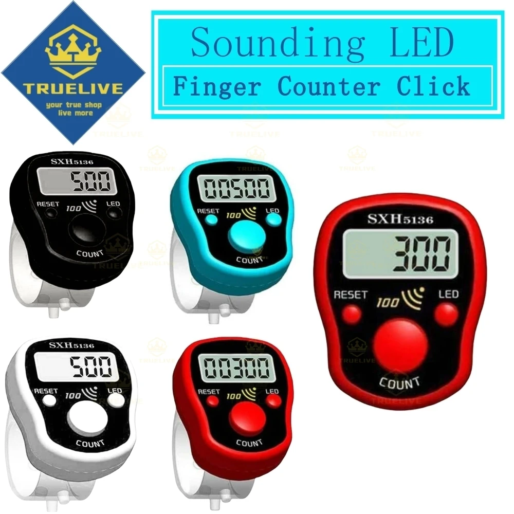 10/5/3/1PCS Finger Counter Click Mini Stitch Marker Row Knitting Electronic Counters LED Digital Tally Counter Clicker Tool