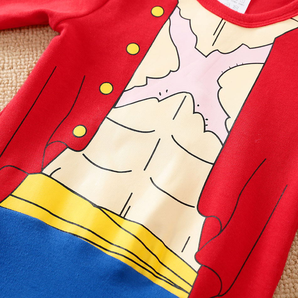 Костюм для маленьких девочек и мальчиков аниме одежда для новорожденных комбинезон для младенцев Luffy Akatsuki Vegeta Косплей комбинезон костюм на Хэллоуин для малышей 0-18 месяцев