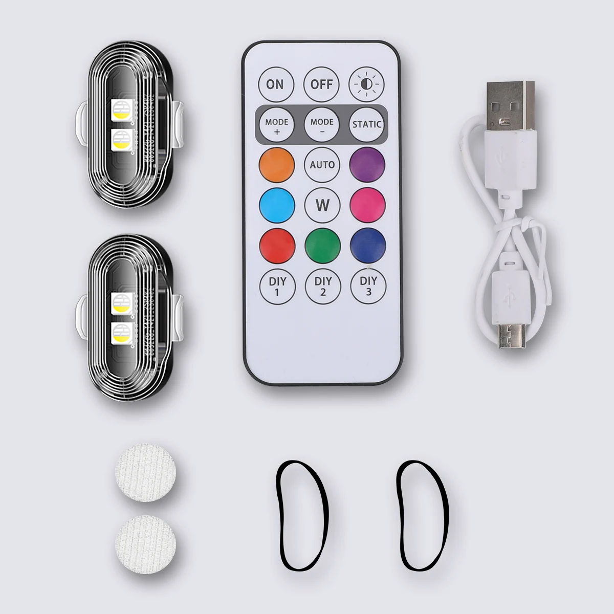 Luzes estroboscópicas de aeronave led rgb, luzes para motocicleta, posição de flash, luz sem fio, avião, helicóptero, luzes de advertência