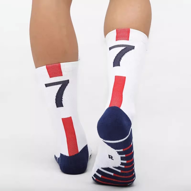 High Qality Number 30 7 Football Socks Adult Men Non-Slip Soccer Sports Outdoor Jog Running Cycling Fast-drying Breathable Sock