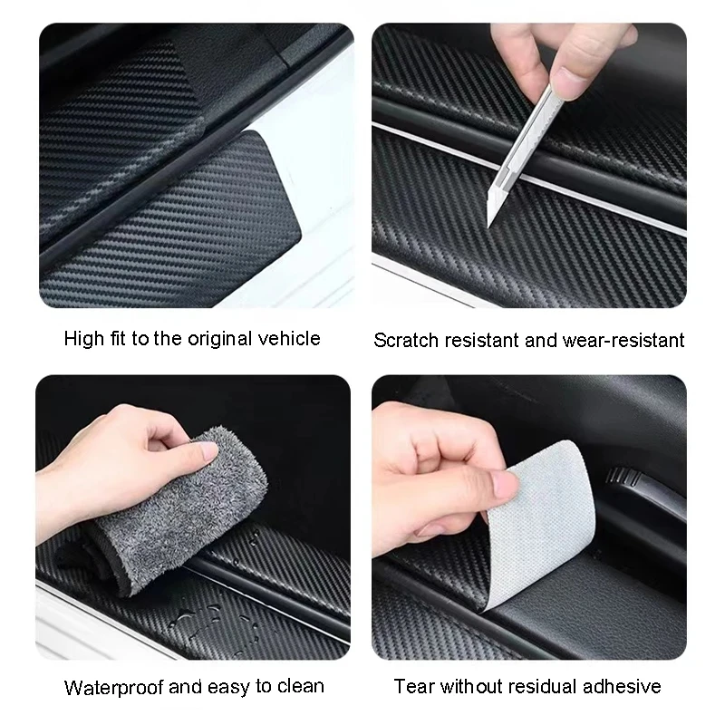 Pegatina de protección de umbral de puerta con logotipo de coche para Mazda 3, 6, CX5, 2, CX3, CX9, MX5, RX8, Axela, Demio, Atenza, MS, GJI, GH, BK, MP, CX30