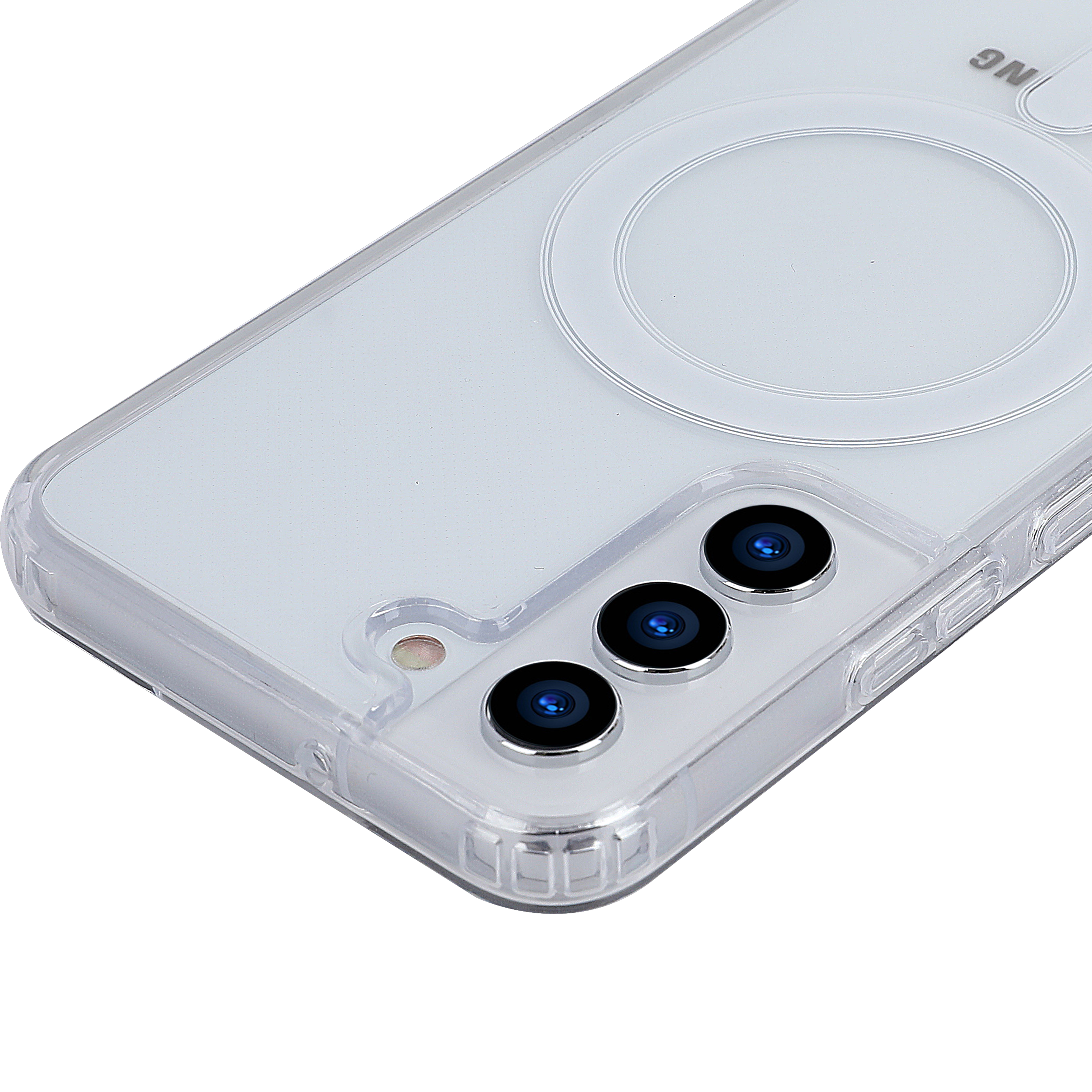 Capa magnética transparente para samsung galaxy s25 s24 s23 s22 s21 s20 plus ultra fe carregamento sem fio à prova de choque capa traseira