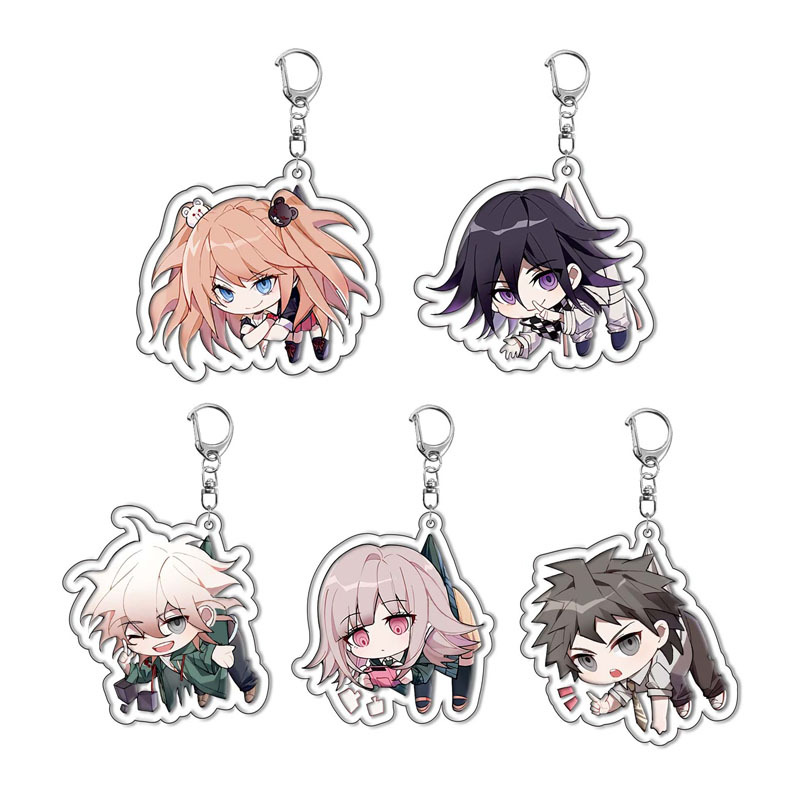Danganronpa: gatilho feliz havoc cosplay anime acessórios crachá chaveiro jogo chaveiro pingente presentes dos desenhos animados