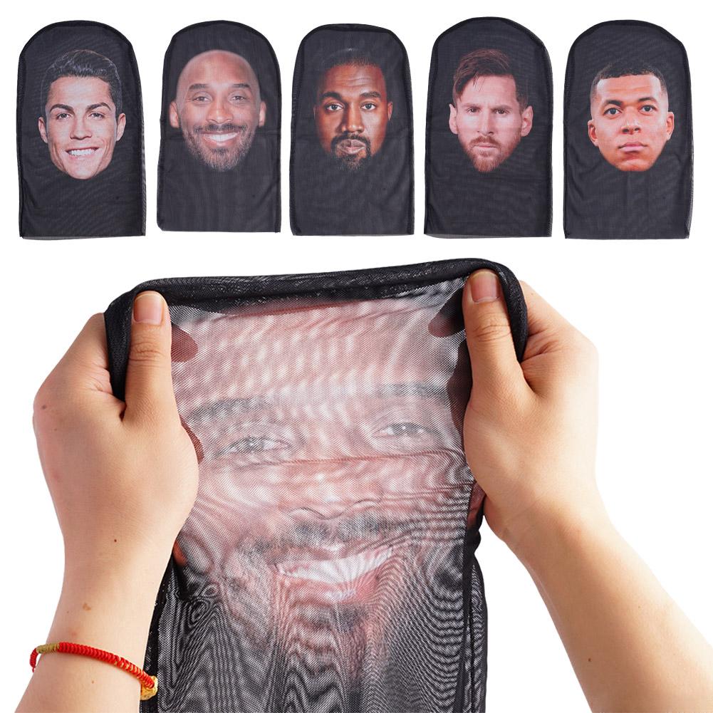 3d impresso sem costura kanye máscara facial celebridade rosto toda máscara facial engraçado cabeça capa equitação cachecol cosplay headwear hip hop capuz
