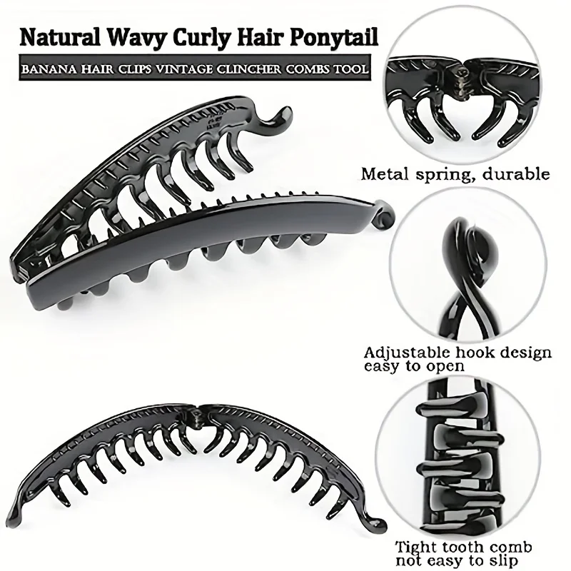 Grampo de cabelo de banana fosco em forma de peixe grampo de cabelo rabo de cavalo bandana para mulheres acessórios de cabelo grampos de torção presilhas headwear