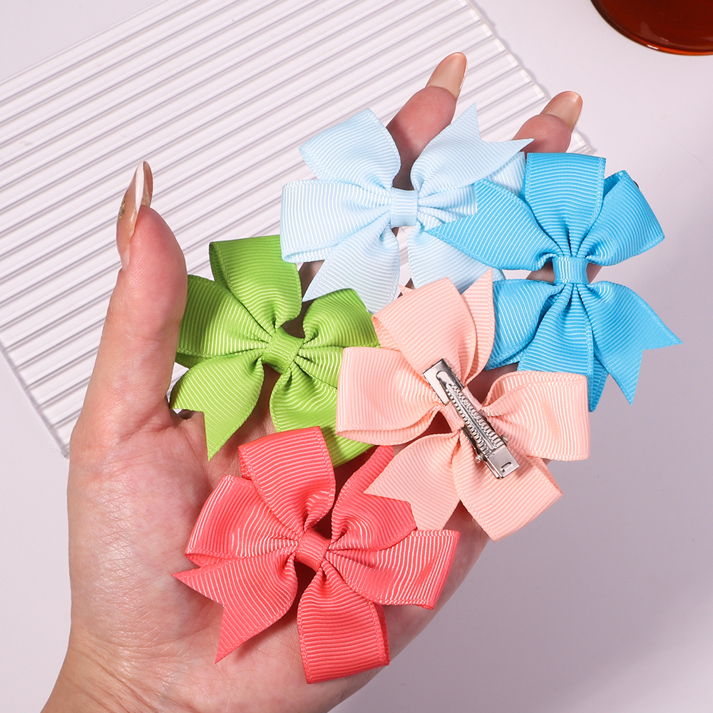 10 pçs/set nova fita bonito bowknot grampos de cabelo para crianças arcos artesanais presilhas headwear bebê meninas acessórios para o cabelo