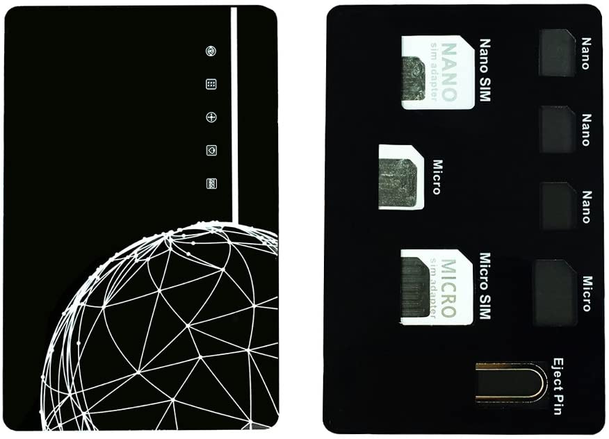 Porta-cartões SIM fino e estojo para cartão MicroSD e pino lphone incluído
