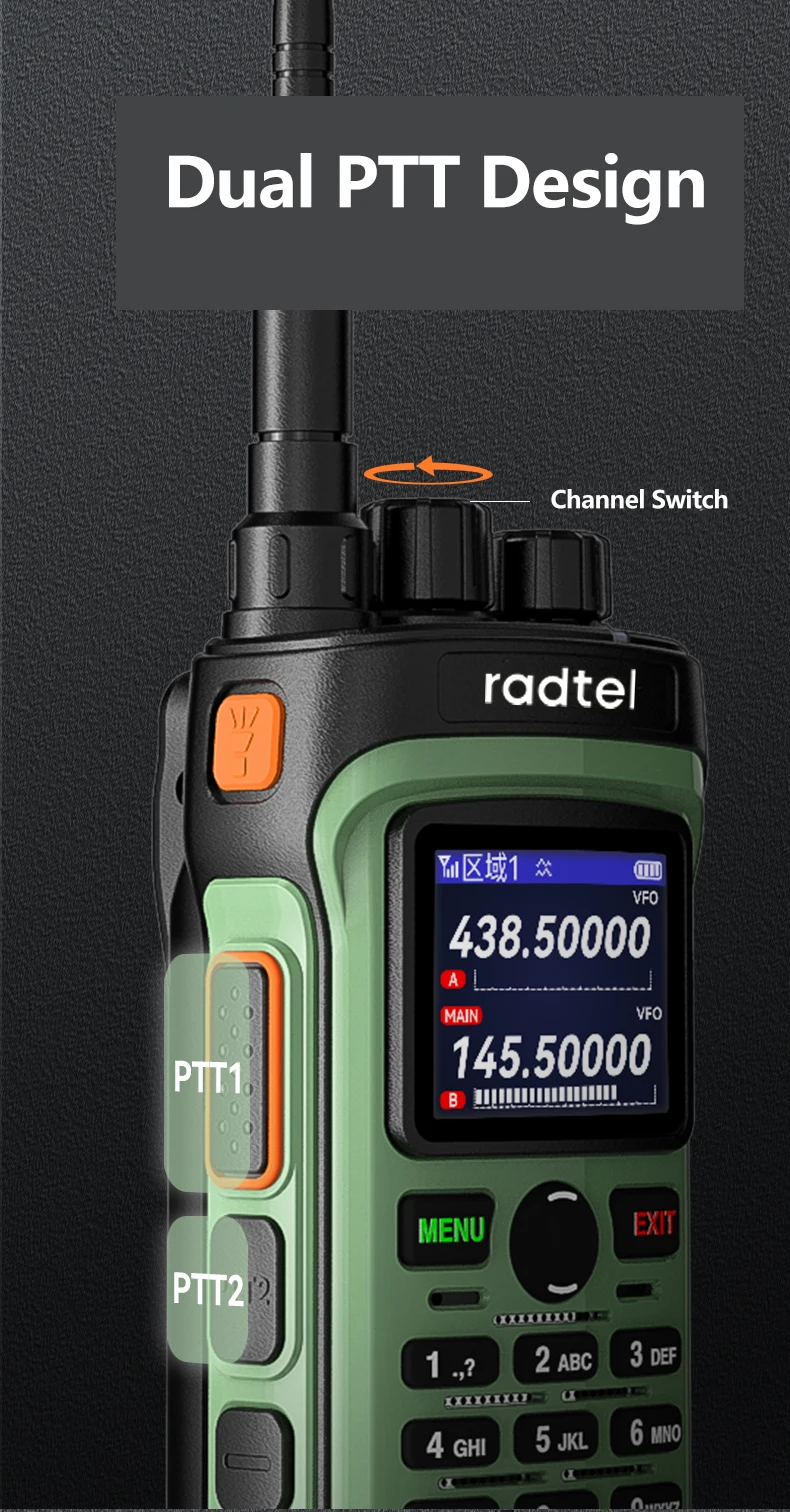 Radtel RT-330 gps bluetooth app programmierung amateur radio 10w power full band 136-520mhz tx rx luftfahrt frequenz empfangen noaa