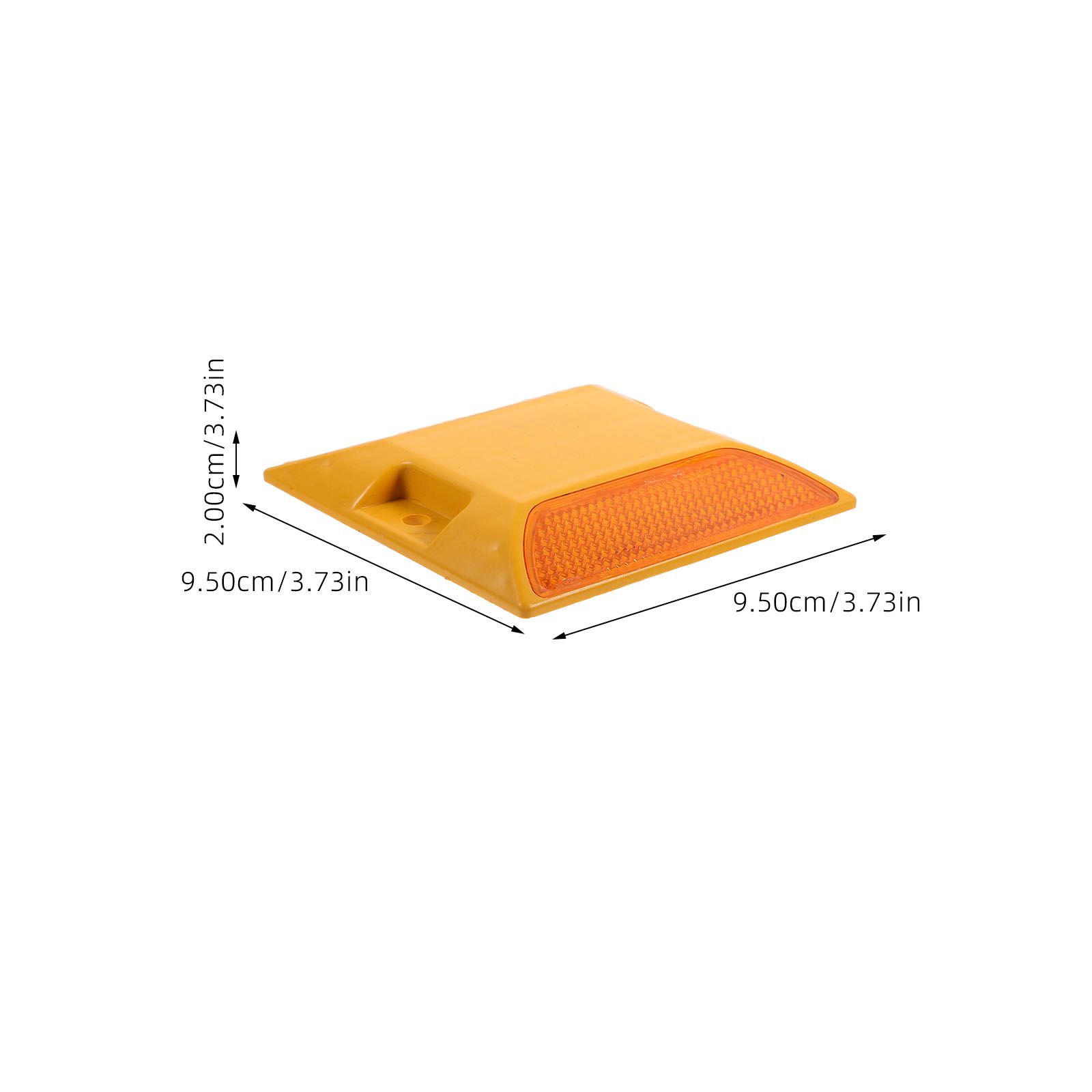 2 Pcs Reflective Plastic Road Signs Driveway Reflectors Cast Aluminum Markers