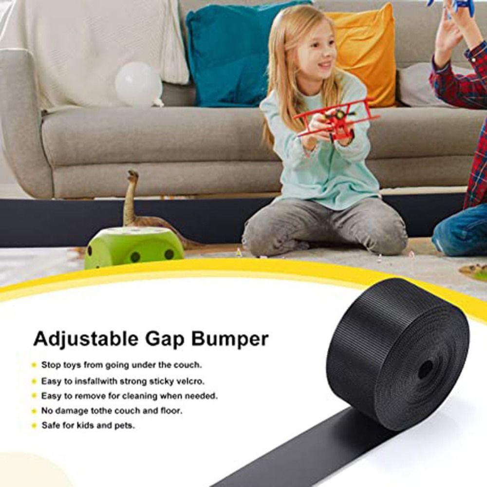 New 3/6/10M Sofa Toy Blocker Dustproof Adjustable Sofa Edge Baffle Adhesive Strap Nylon Under Couch Blocker