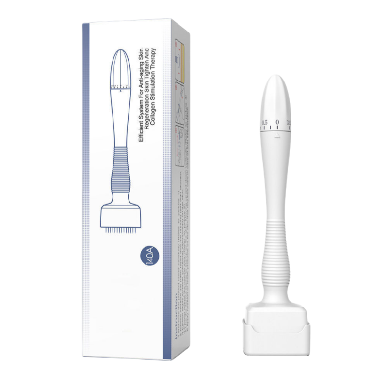 Новый регулируемый дерма-штамп, микроигла, микронидлинг, 140 штифтов, уход за кожей, рост бороды, волосы на коже головы