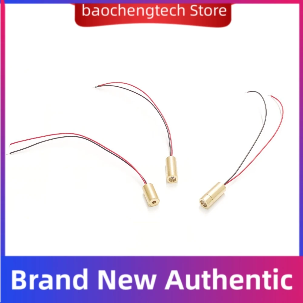 5 10 pcs 9mm Laser point head 650nm 5mW 3v 5v  ordinary Laser Cross Diode Module Red Copper Head