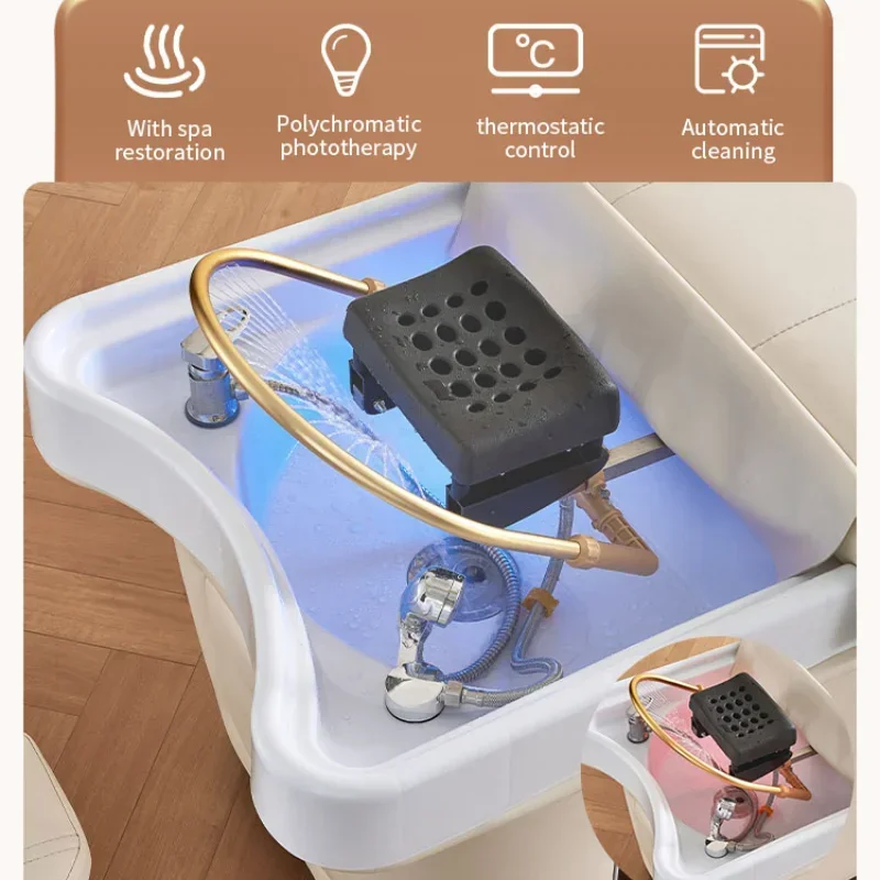 Head Spa Shampoo Stühle Friseursalon Stuhl Schönheitssalon Waschbecken Shampoo Waschbett Professionelle Damen