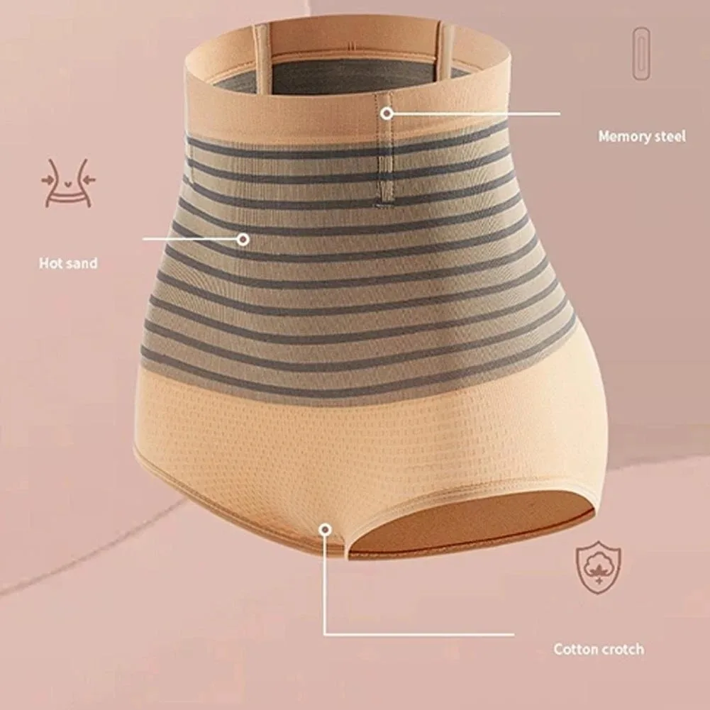 1 บทความเอวสูงกางเกงท้องหญิงเอวบาง Cinching เสริมสร้าง Body Shaping Body กางเกงไขมัน Burning Slimming