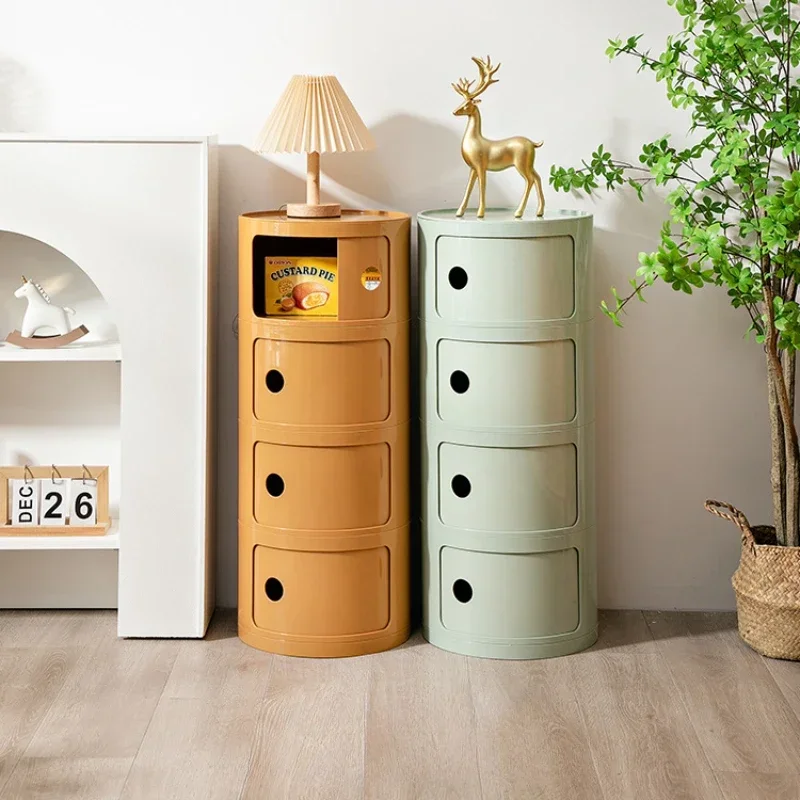 Creative โต๊ะข้างเตียงโมเดิร์นห้องนอนตู้ Multi-Layer Simple พลาสติกด้านข้างตู้ INS อินเทอร์เน็ตคนดัง 협탁