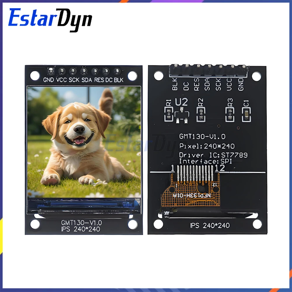 Módulo LCD a todo Color IPS 7P SPI HD 65K de 0,96/1,3 pulgadas ST7735 Drive IC 80*160 (no OLED) para Arduino