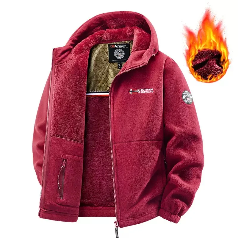 Inverno nova tendência da moda retro esportes grosso quente lã de cordeiro jaqueta masculina casual solto confortável de alta qualidade plus size jaqueta