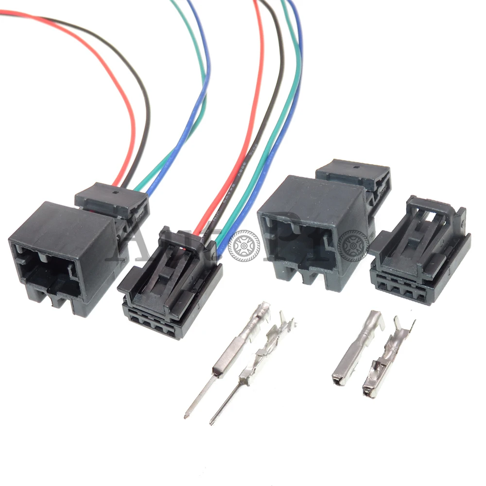 Conector de bloqueo centralizado para coche, arnés de cableado de carcasa de plástico, lámpara automática, 4 orificios, 8K0973754 8K0972994 1670988-1, 1 Juego