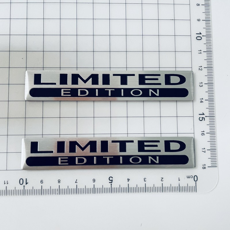 3d metal alumínio prata preto logotipo edição limitada emblema carro fender emblema tronco decalque edição limitada stikcer acessórios