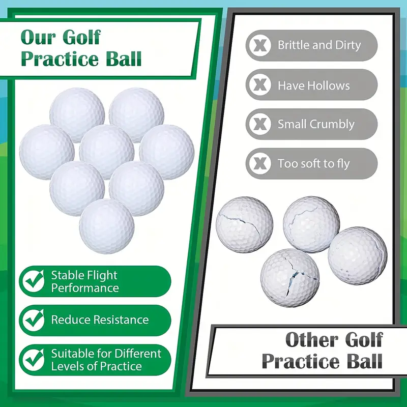 Pelota de práctica de tres capas Golf Sarin, resistente al desgaste y duradera, súper distancia, 50 bolsas, se puede utilizar para exteriores e interiores