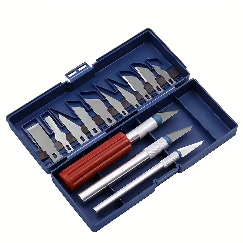 Ensemble de couteaux de passe-temps pour artisan, ensemble d'outils de coupe de précision, comprend Wieshammof, usage léger à rapide, 13 pièces