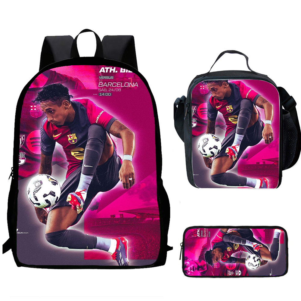 1/3 個サッカースター Raphinha バックパック軽量少年少女スクールバッグ容量ティーンバックパック女性男性旅行 Mochilas