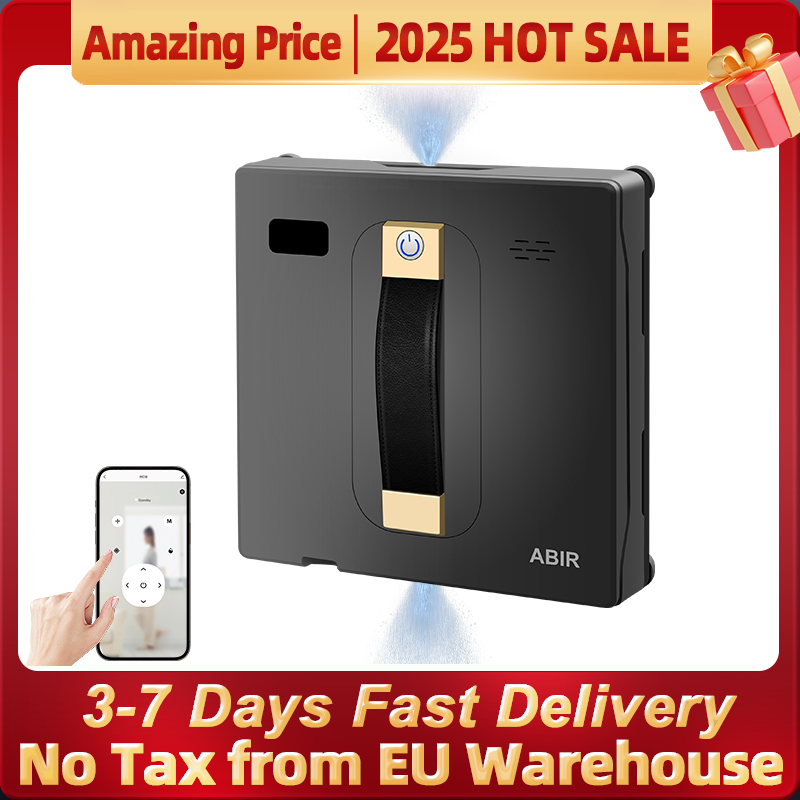 (Código promocional:EU6006)ABIR-WD8 Robot Window Cleaner, Spray De Água Dupla, Smart Memory, Sucção De Alto Vácuo, Sensor De Laser, Robô De Limpeza De Vidro De Parede Em Casa