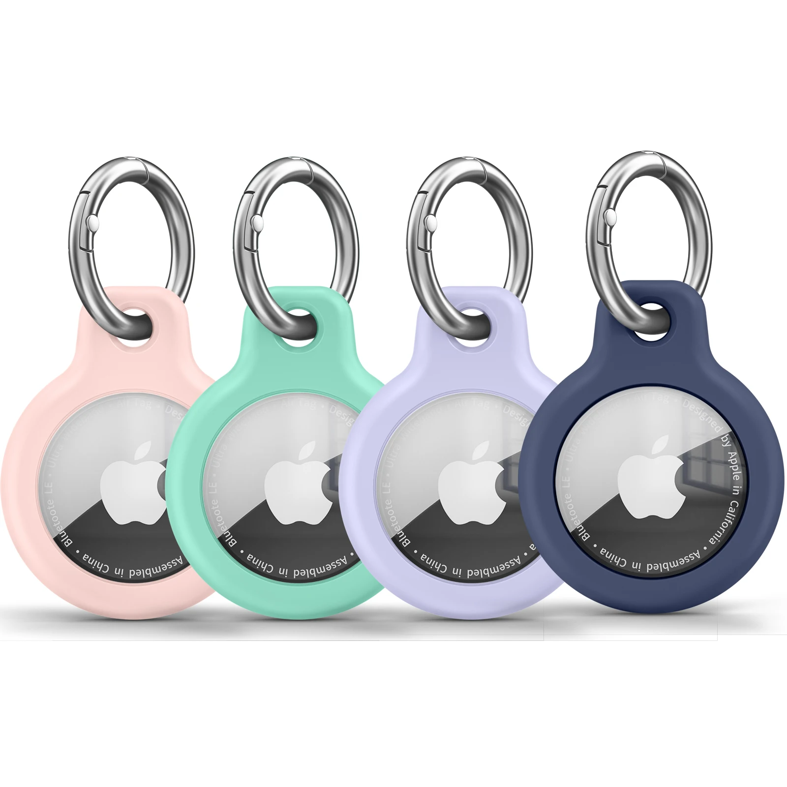 Чехол из ТПУ для держателя бирки Apple Air с брелоком, защитный корпус, аксессуары для трекера, чехол с защитой от царапин для чехла Apple Air tag