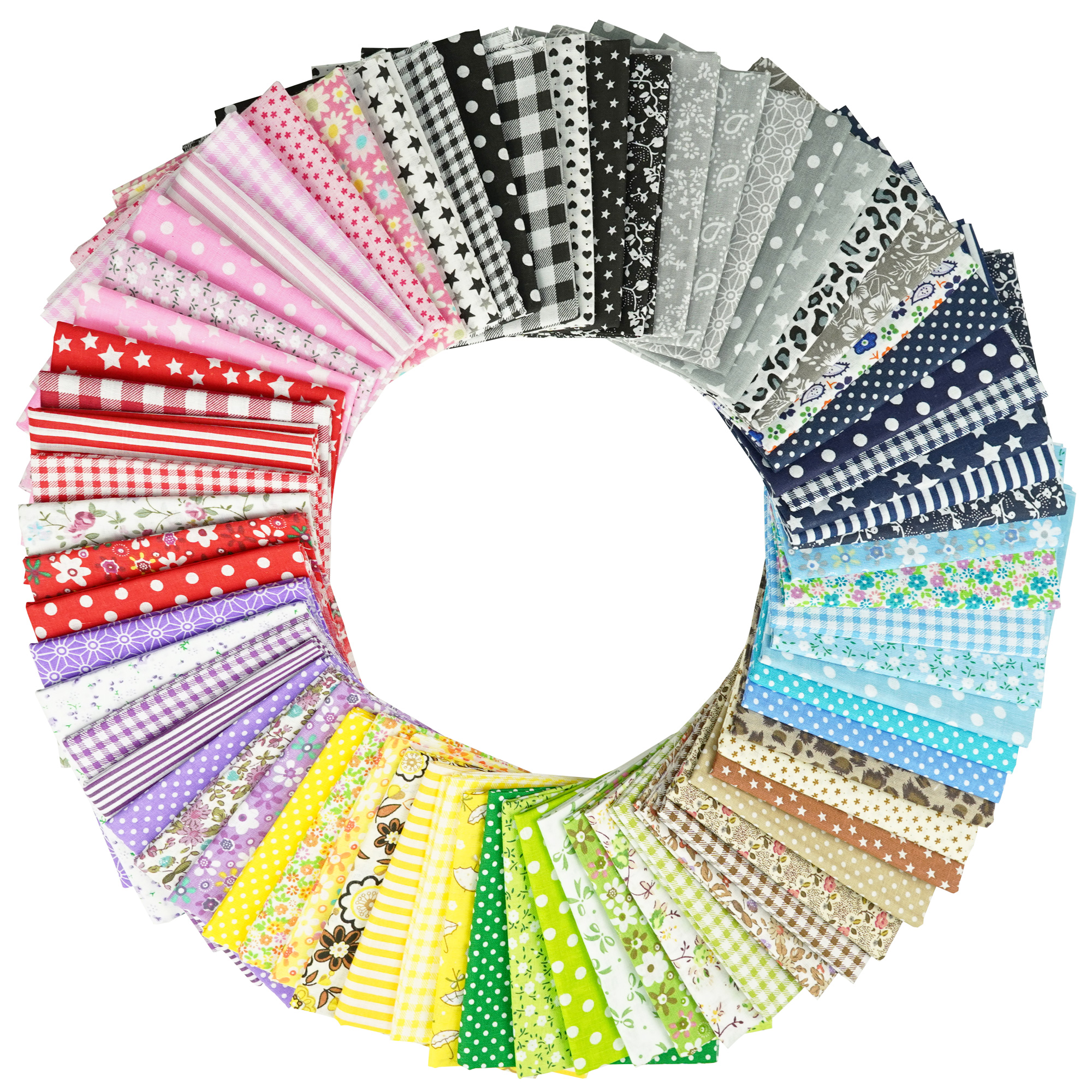 7 Chiếc 50X50Cm Ô Vuông Cotton Thủ Công Chất Liệu Vải Vải Cho DIY Tặng Kèm Miếng Dán Cường Lực Quilting May Thêu Sò Artcraft