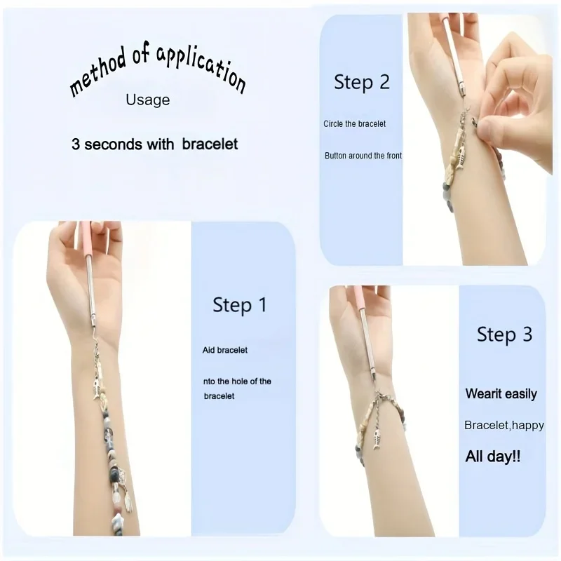ช่วยสวมใส่สร้อยข้อมือเครื่องมือ Partner เครื่องประดับ Helper Fastening Aid ได้อย่างรวดเร็ว Unfasten Hooking อุปกรณ์คีม Clasps TIES ซิปหัตถกรรม